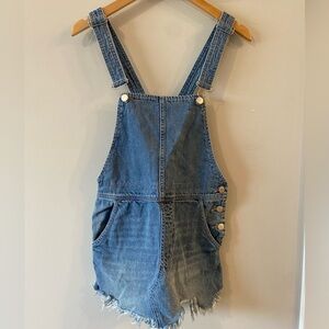 Free People Denim Overall Dress